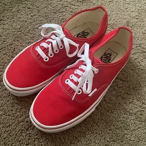 Vans sneakers red men’s 7.5 women’s 9.0
